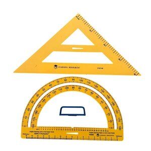 Learning Resources Safe T Protractor Triangle Big Ruler Geometry Tool Homeschool